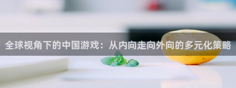 新宝GG子书店：全球视角下的中国游戏：从内向走向外向的多元化策略